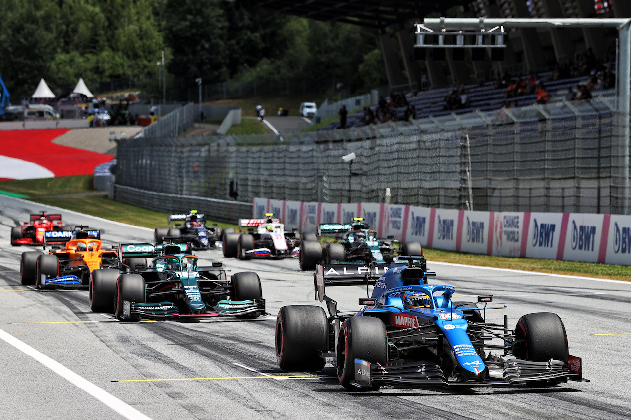 GP STIRIA, Fernando Alonso (ESP) Alpine F1 Team A521 - practice partenzas.
26.06.2021. Formula 1 World Championship, Rd 8, Steiermark Grand Prix, Spielberg, Austria, Qualifiche Day.
- www.xpbimages.com, EMail: requests@xpbimages.com © Copyright: Moy / XPB Images