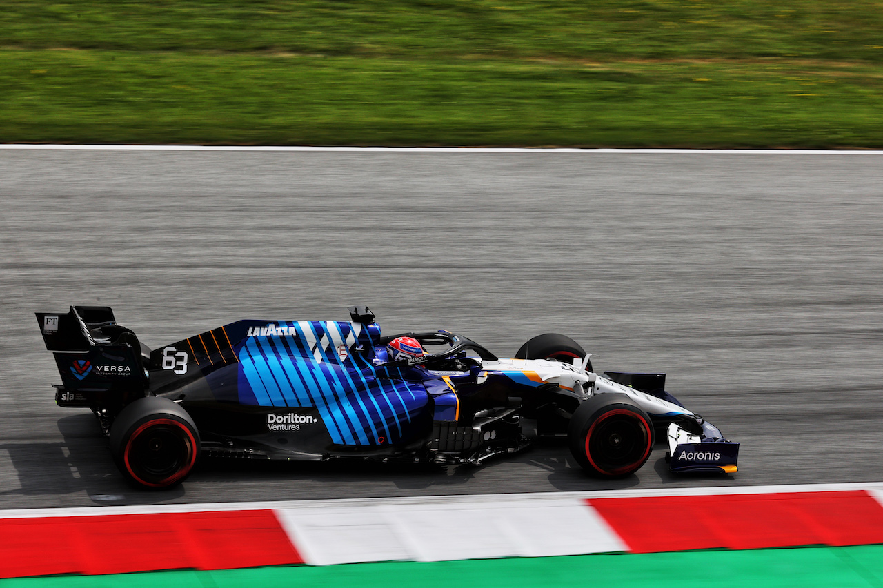 GP STIRIA, George Russell (GBR) Williams Racing FW43B.
25.06.2021. Formula 1 World Championship, Rd 8, Steiermark Grand Prix, Spielberg, Austria, Practice Day.
- www.xpbimages.com, EMail: requests@xpbimages.com © Copyright: Batchelor / XPB Images