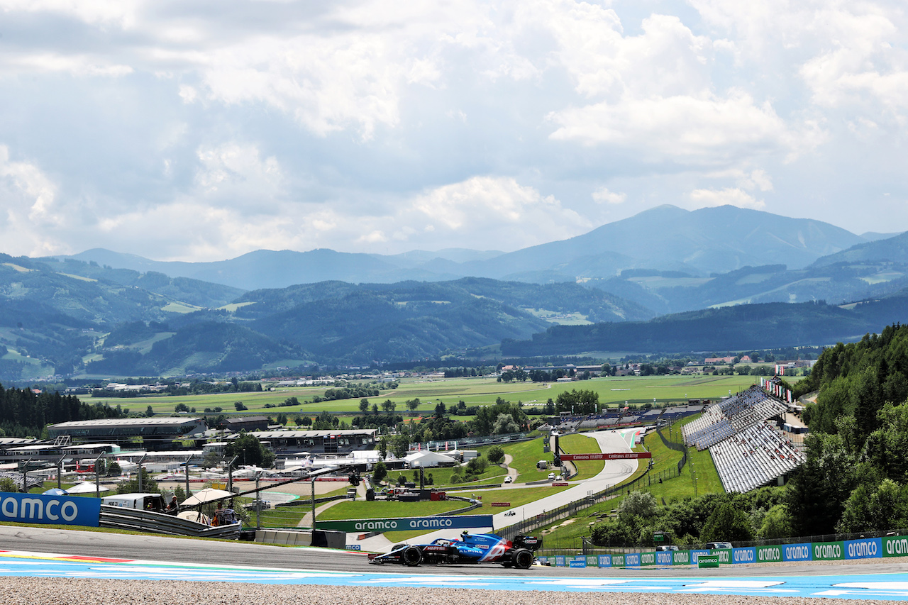 GP STIRIA, Esteban Ocon (FRA) Alpine F1 Team A521.
25.06.2021. Formula 1 World Championship, Rd 8, Steiermark Grand Prix, Spielberg, Austria, Practice Day.
- www.xpbimages.com, EMail: requests@xpbimages.com © Copyright: Batchelor / XPB Images