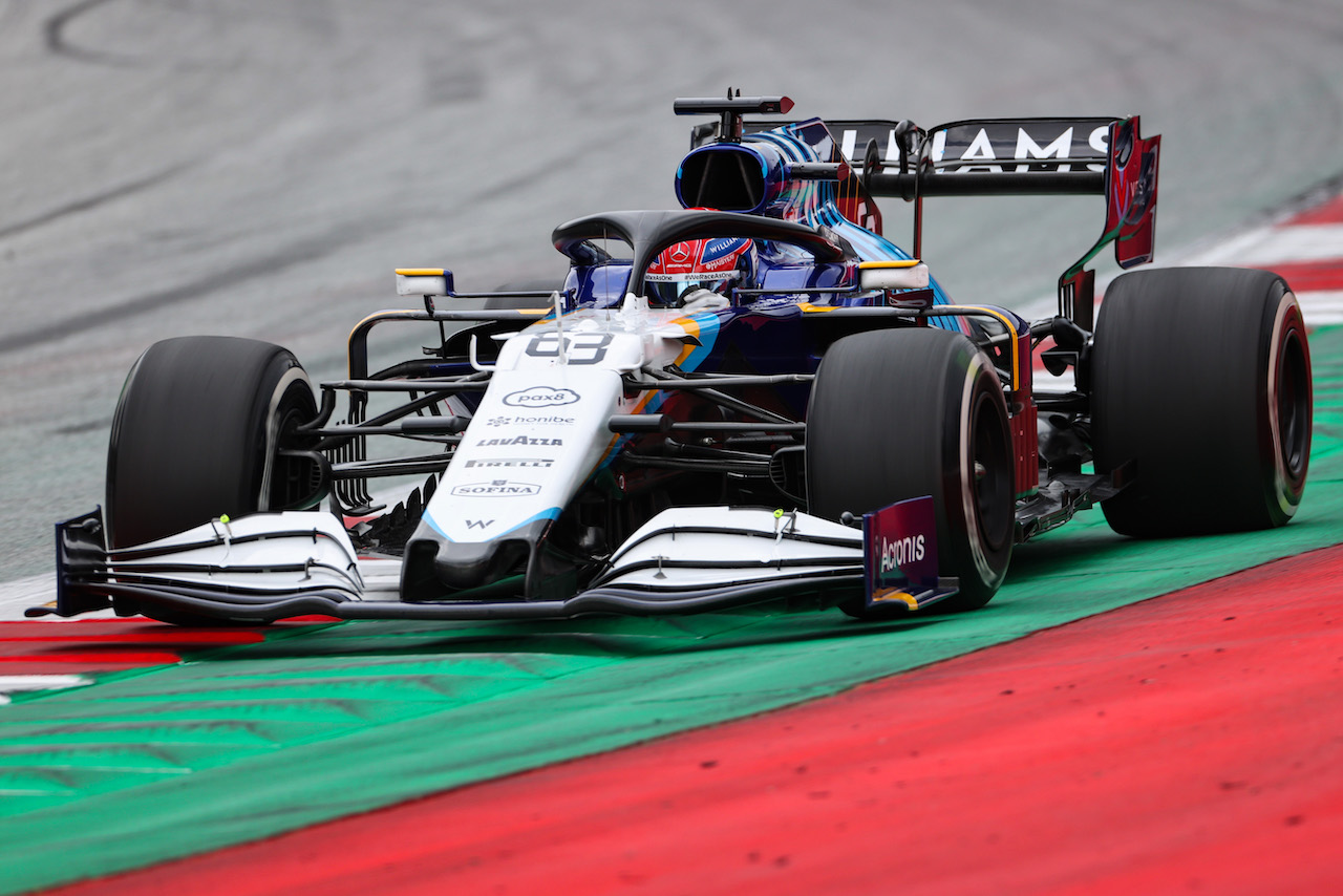 GP STIRIA, George Russell (GBR), Williams Racing 
25.06.2021. Formula 1 World Championship, Rd 8, Steiermark Grand Prix, Spielberg, Austria, Practice Day.
- www.xpbimages.com, EMail: requests@xpbimages.com ¬© Copyright: Charniaux / XPB Images