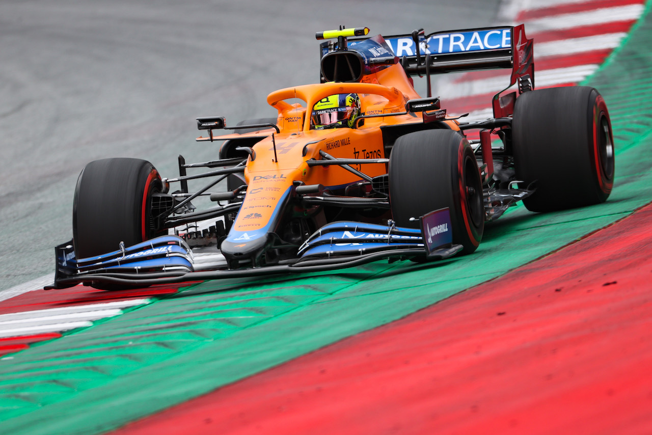 GP STIRIA, Lando Norris (GBR), McLaren F1 Team 
25.06.2021. Formula 1 World Championship, Rd 8, Steiermark Grand Prix, Spielberg, Austria, Practice Day.
- www.xpbimages.com, EMail: requests@xpbimages.com ¬© Copyright: Charniaux / XPB Images