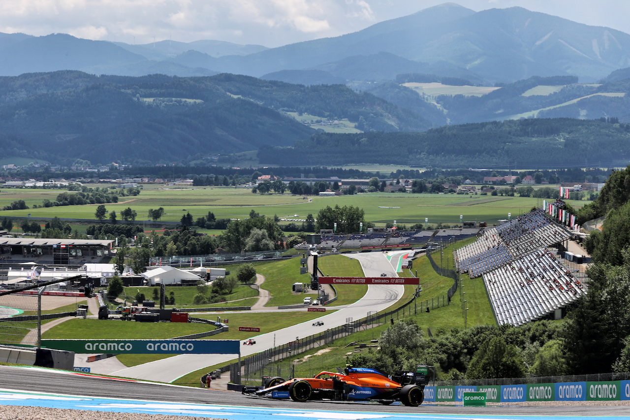 GP STIRIA, Lando Norris (GBR) McLaren MCL35M.
25.06.2021. Formula 1 World Championship, Rd 8, Steiermark Grand Prix, Spielberg, Austria, Practice Day.
- www.xpbimages.com, EMail: requests@xpbimages.com © Copyright: Batchelor / XPB Images