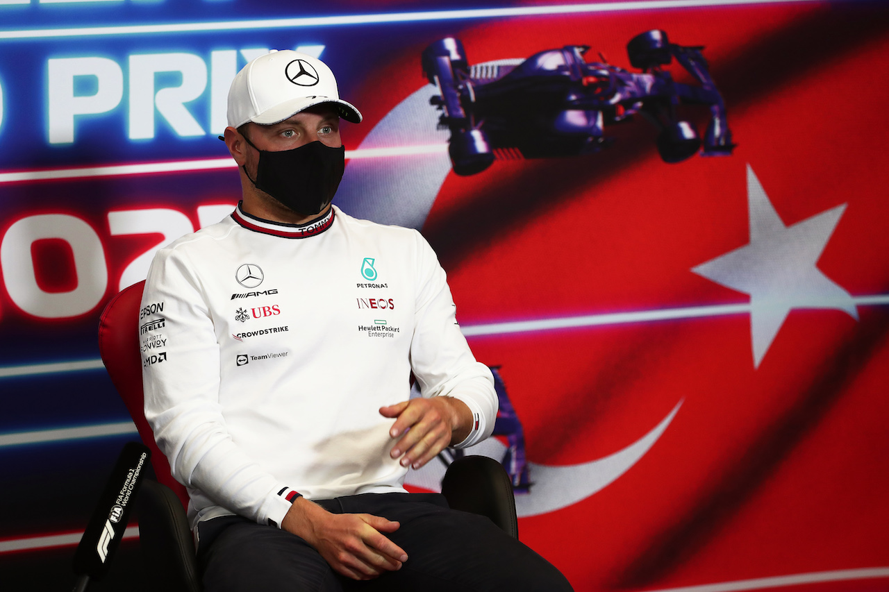 GP TURCHIA, Valtteri Bottas (FIN) Mercedes AMG F1 in the FIA Press Conference.
07.10.2021. Formula 1 World Championship, Rd 16, Turkish Grand Prix, Istanbul, Turkey, Preparation Day.
- www.xpbimages.com, EMail: requests@xpbimages.com © Copyright: FIA Pool Image for Editorial Use Only