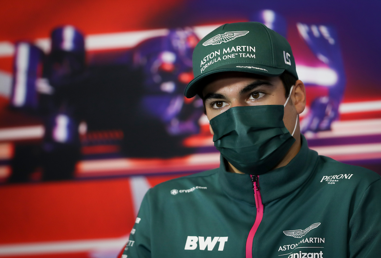 GP TURCHIA, Lance Stroll (CDN) Aston Martin F1 Team in the FIA Press Conference.
07.10.2021. Formula 1 World Championship, Rd 16, Turkish Grand Prix, Istanbul, Turkey, Preparation Day.
- www.xpbimages.com, EMail: requests@xpbimages.com © Copyright: FIA Pool Image for Editorial Use Only