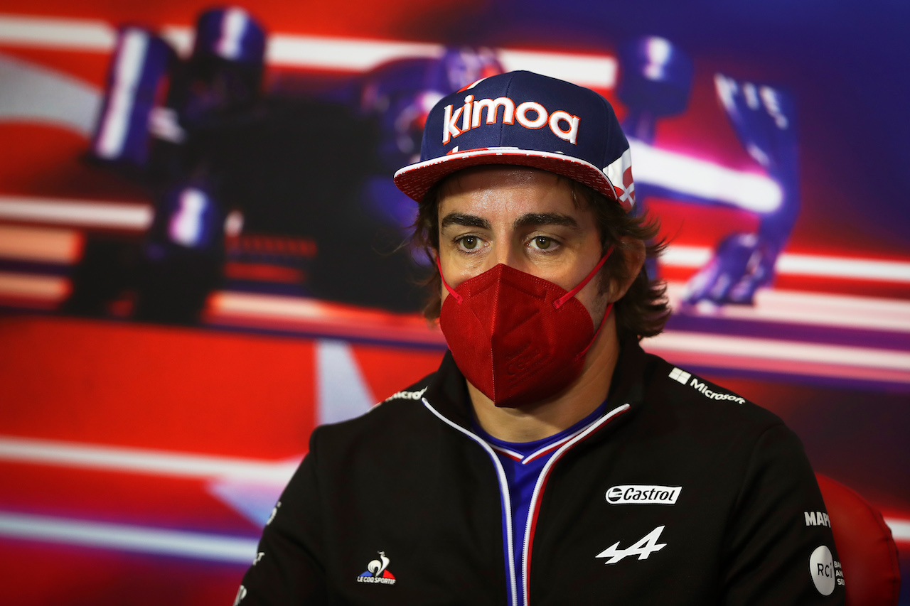 GP TURCHIA, Fernando Alonso (ESP) Alpine F1 Team in the FIA Press Conference.
07.10.2021. Formula 1 World Championship, Rd 16, Turkish Grand Prix, Istanbul, Turkey, Preparation Day.
- www.xpbimages.com, EMail: requests@xpbimages.com © Copyright: FIA Pool Image for Editorial Use Only