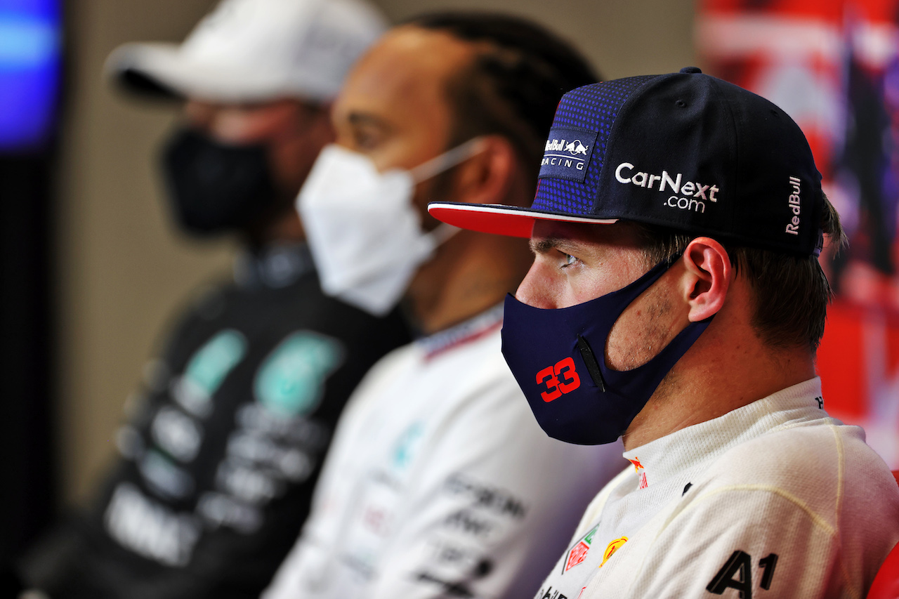 GP TURCHIA, Max Verstappen (NLD) Red Bull Racing in the post qualifying FIA Press Conference.
09.10.2021. Formula 1 World Championship, Rd 16, Turkish Grand Prix, Istanbul, Turkey, Qualifiche Day.
- www.xpbimages.com, EMail: requests@xpbimages.com © Copyright: Batchelor / XPB Images