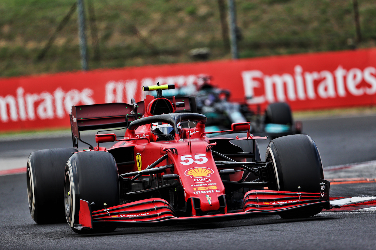 GP UNGHERIA, Carlos Sainz Jr (ESP) Ferrari SF-21.
01.08.2021. Formula 1 World Championship, Rd 11, Hungarian Grand Prix, Budapest, Hungary, Gara Day.
- www.xpbimages.com, EMail: requests@xpbimages.com © Copyright: Batchelor / XPB Images