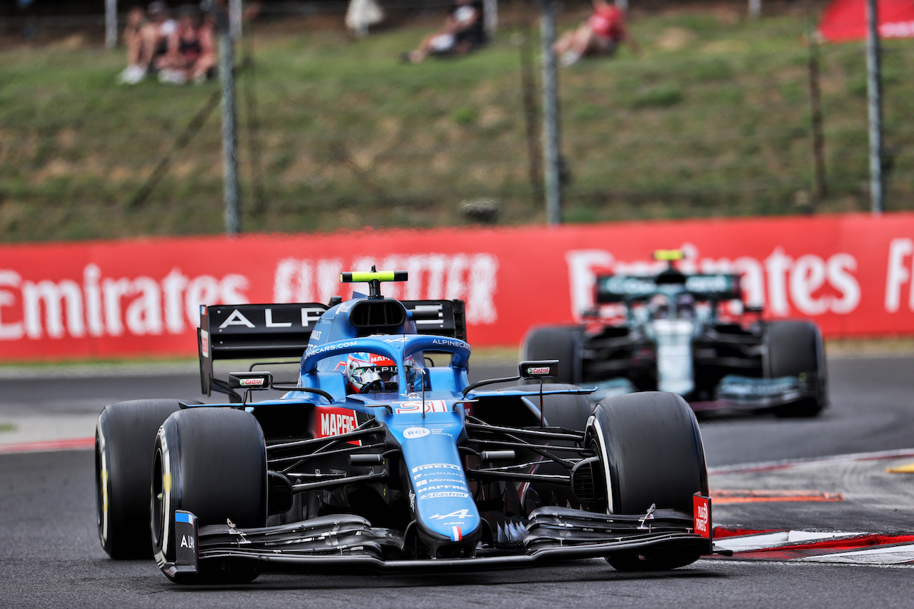 GP UNGHERIA, Esteban Ocon (FRA) Alpine F1 Team A521.
01.08.2021. Formula 1 World Championship, Rd 11, Hungarian Grand Prix, Budapest, Hungary, Gara Day.
- www.xpbimages.com, EMail: requests@xpbimages.com © Copyright: Batchelor / XPB Images