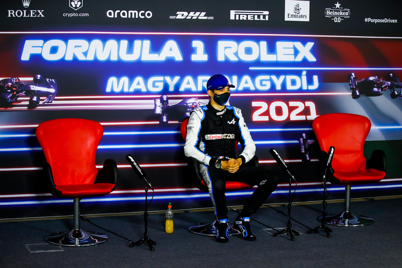 GP UNGHERIA, Esteban Ocon (FRA) Alpine F1 Team in the post race FIA Press Conference.
01.08.2021. Formula 1 World Championship, Rd 11, Hungarian Grand Prix, Budapest, Hungary, Gara Day.
- www.xpbimages.com, EMail: requests@xpbimages.com © Copyright: FIA Pool Image for Editorial Use Only