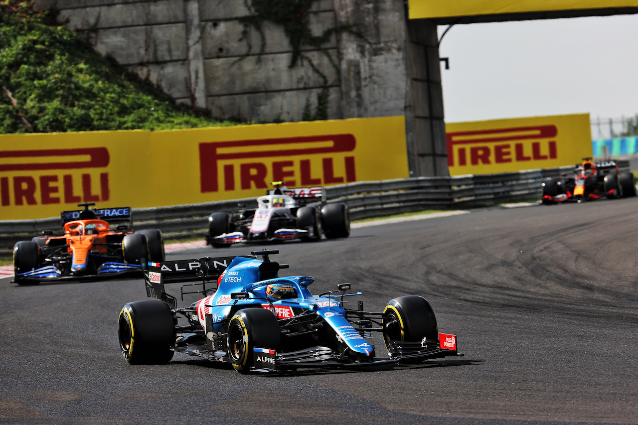 GP UNGHERIA, Fernando Alonso (ESP) Alpine F1 Team A521.
01.08.2021. Formula 1 World Championship, Rd 11, Hungarian Grand Prix, Budapest, Hungary, Gara Day.
- www.xpbimages.com, EMail: requests@xpbimages.com © Copyright: Batchelor / XPB Images