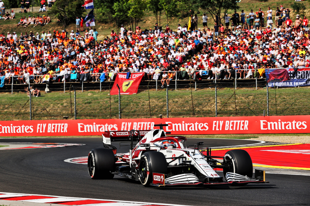 GP UNGHERIA, Kimi Raikkonen (FIN) Alfa Romeo Racing C41.
01.08.2021. Formula 1 World Championship, Rd 11, Hungarian Grand Prix, Budapest, Hungary, Gara Day.
- www.xpbimages.com, EMail: requests@xpbimages.com © Copyright: Batchelor / XPB Images