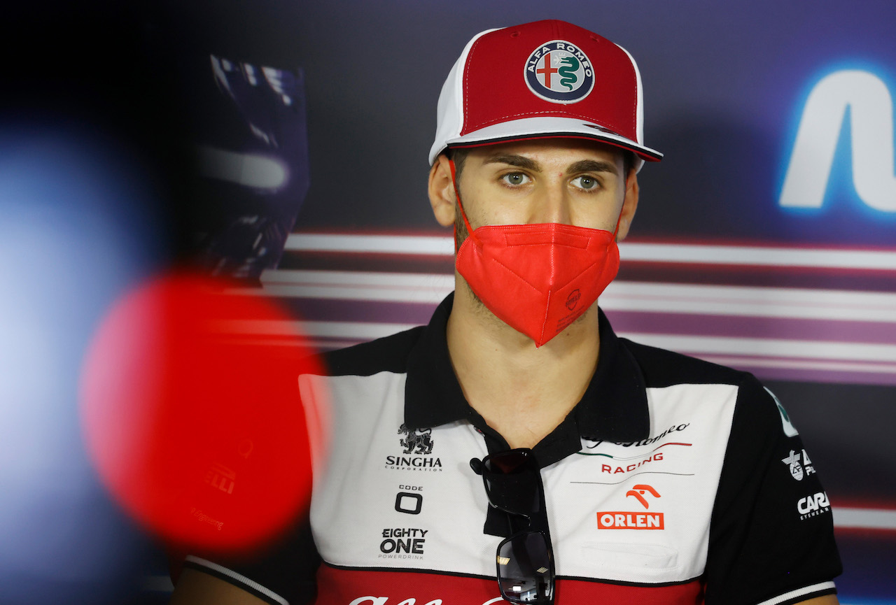 GP UNGHERIA, Antonio Giovinazzi (ITA) Alfa Romeo Racing in the FIA Press Conference.
29.07.2021. Formula 1 World Championship, Rd 11, Hungarian Grand Prix, Budapest, Hungary, Preparation Day.
- www.xpbimages.com, EMail: requests@xpbimages.com © Copyright: FIA Pool Image for Editorial Use Only