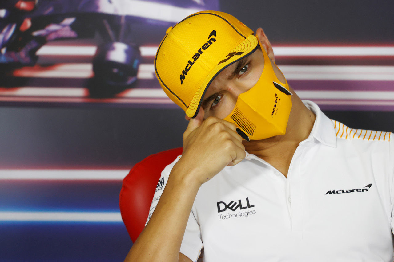 GP UNGHERIA, Lando Norris (GBR) McLaren in the FIA Press Conference.
29.07.2021. Formula 1 World Championship, Rd 11, Hungarian Grand Prix, Budapest, Hungary, Preparation Day.
- www.xpbimages.com, EMail: requests@xpbimages.com © Copyright: FIA Pool Image for Editorial Use Only