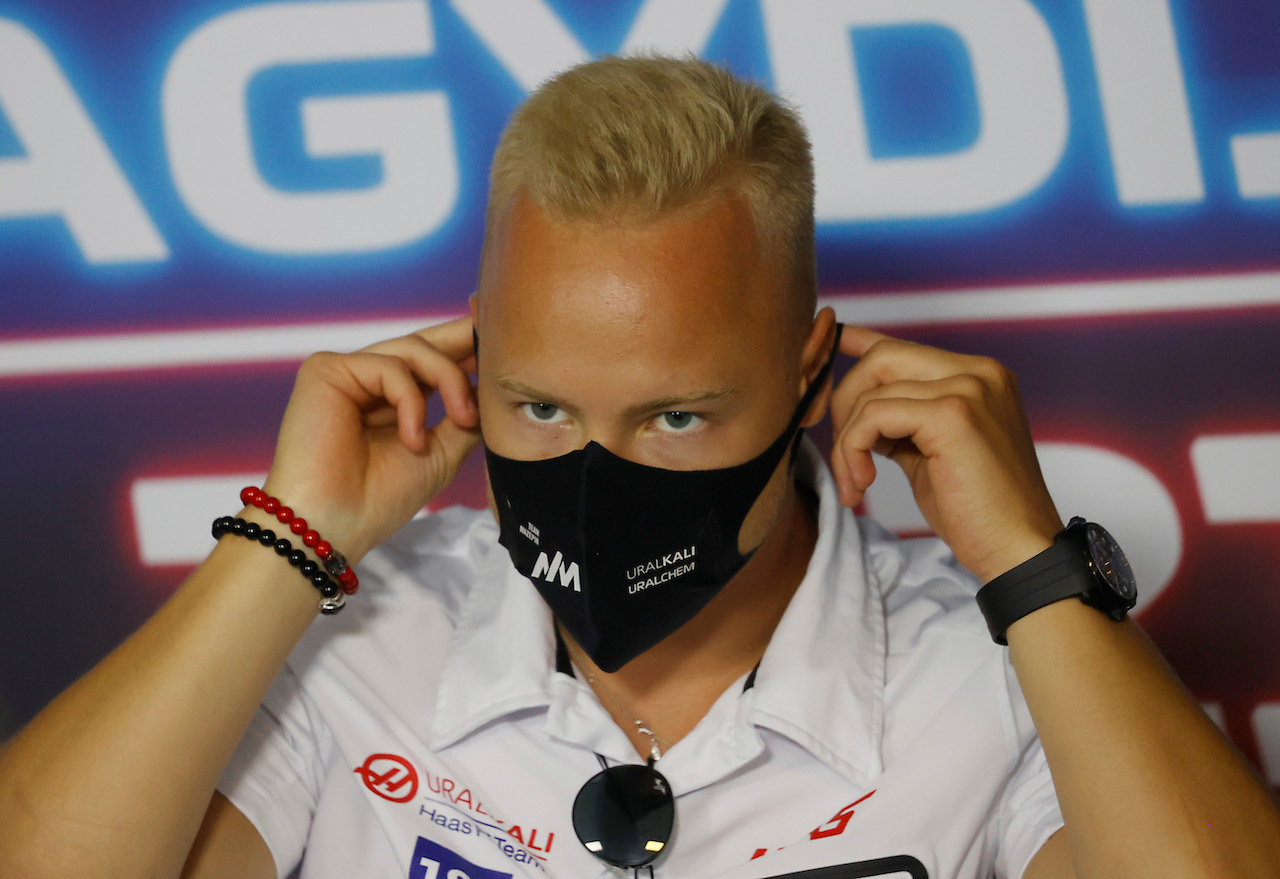 GP UNGHERIA, Nikita Mazepin (RUS) Haas F1 Team in the FIA Press Conference.
29.07.2021. Formula 1 World Championship, Rd 11, Hungarian Grand Prix, Budapest, Hungary, Preparation Day.
- www.xpbimages.com, EMail: requests@xpbimages.com © Copyright: FIA Pool Image for Editorial Use Only