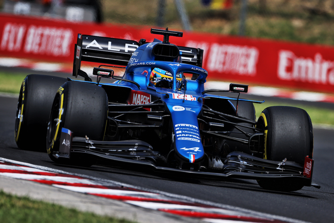 GP UNGHERIA, Fernando Alonso (ESP) Alpine F1 Team A521.
31.07.2021. Formula 1 World Championship, Rd 11, Hungarian Grand Prix, Budapest, Hungary, Qualifiche Day.
- www.xpbimages.com, EMail: requests@xpbimages.com © Copyright: Moy / XPB Images