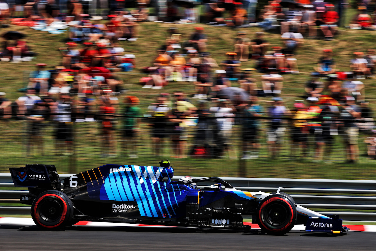 GP UNGHERIA, Nicholas Latifi (CDN) Williams Racing FW43B.
31.07.2021. Formula 1 World Championship, Rd 11, Hungarian Grand Prix, Budapest, Hungary, Qualifiche Day.
- www.xpbimages.com, EMail: requests@xpbimages.com © Copyright: Batchelor / XPB Images