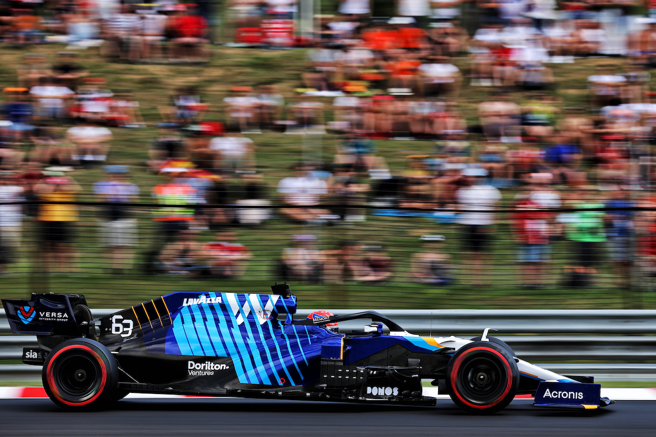 GP UNGHERIA, George Russell (GBR) Williams Racing FW43B.
31.07.2021. Formula 1 World Championship, Rd 11, Hungarian Grand Prix, Budapest, Hungary, Qualifiche Day.
- www.xpbimages.com, EMail: requests@xpbimages.com © Copyright: Batchelor / XPB Images