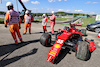 GP UNGHERIA, The damaged Ferrari SF-21 of Carlos Sainz Jr (ESP) Ferrari, who crashed in qualifying.
31.07.2021. Formula 1 World Championship, Rd 11, Hungarian Grand Prix, Budapest, Hungary, Qualifiche Day.
- www.xpbimages.com, EMail: requests@xpbimages.com © Copyright: Moy / XPB Images