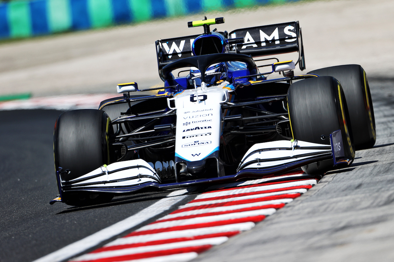 GP UNGHERIA, Nicholas Latifi (CDN) Williams Racing FW43B.
30.07.2021. Formula 1 World Championship, Rd 11, Hungarian Grand Prix, Budapest, Hungary, Practice Day.
- www.xpbimages.com, EMail: requests@xpbimages.com © Copyright: Moy / XPB Images