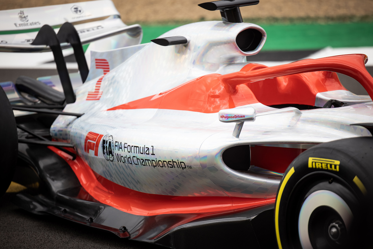 PRESENTAZIONE MONOPOSTO 2022, 2022 Car Launch - sidepod detail.
15.07.2021. Formula 1 World Championship, Rd 10, British Grand Prix, Silverstone, England, Preparation Day.
- www.xpbimages.com, EMail: requests@xpbimages.com © Copyright: Bearne / XPB Images