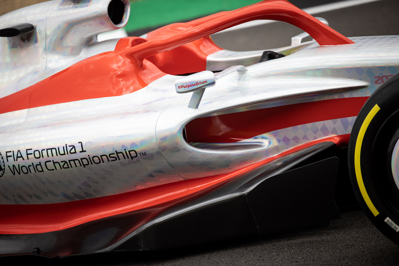 PRESENTAZIONE MONOPOSTO 2022, 2022 Car Launch - sidepod detail.
15.07.2021. Formula 1 World Championship, Rd 10, British Grand Prix, Silverstone, England, Preparation Day.
- www.xpbimages.com, EMail: requests@xpbimages.com © Copyright: Bearne / XPB Images