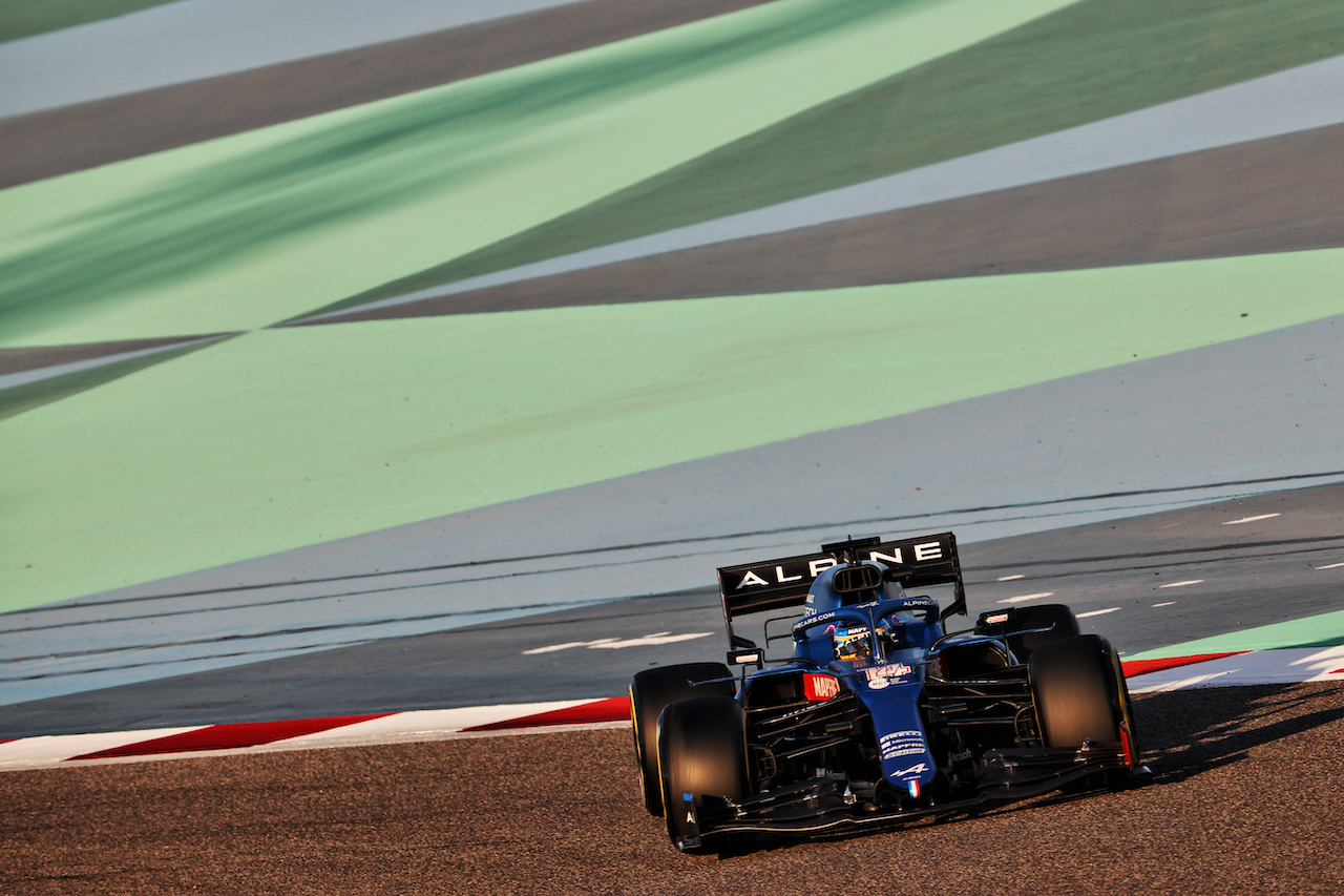 TEST BAHRAIN, Fernando Alonso (ESP) Alpine F1 Team A521.
14.03.2021. Formula 1 Testing, Sakhir, Bahrain, Day Three.
- www.xpbimages.com, EMail: requests@xpbimages.com © Copyright: Batchelor / XPB Images