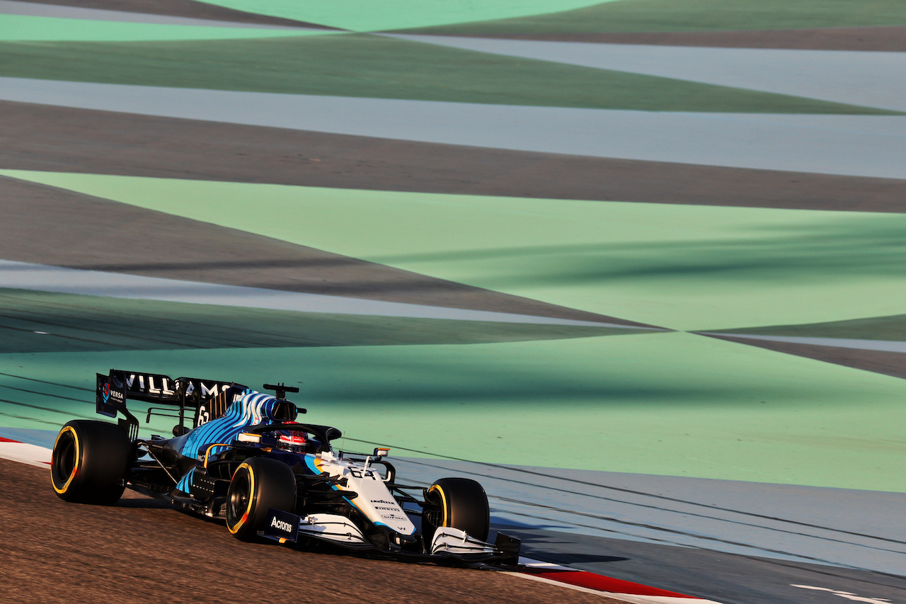 TEST BAHRAIN, George Russell (GBR) Williams Racing FW43B.
14.03.2021. Formula 1 Testing, Sakhir, Bahrain, Day Three.
- www.xpbimages.com, EMail: requests@xpbimages.com © Copyright: Batchelor / XPB Images