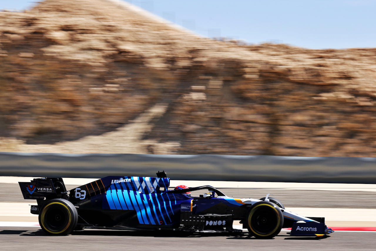 TEST BAHRAIN, George Russell (GBR) Williams Racing FW43B.
14.03.2021. Formula 1 Testing, Sakhir, Bahrain, Day Three.
- www.xpbimages.com, EMail: requests@xpbimages.com © Copyright: Batchelor / XPB Images