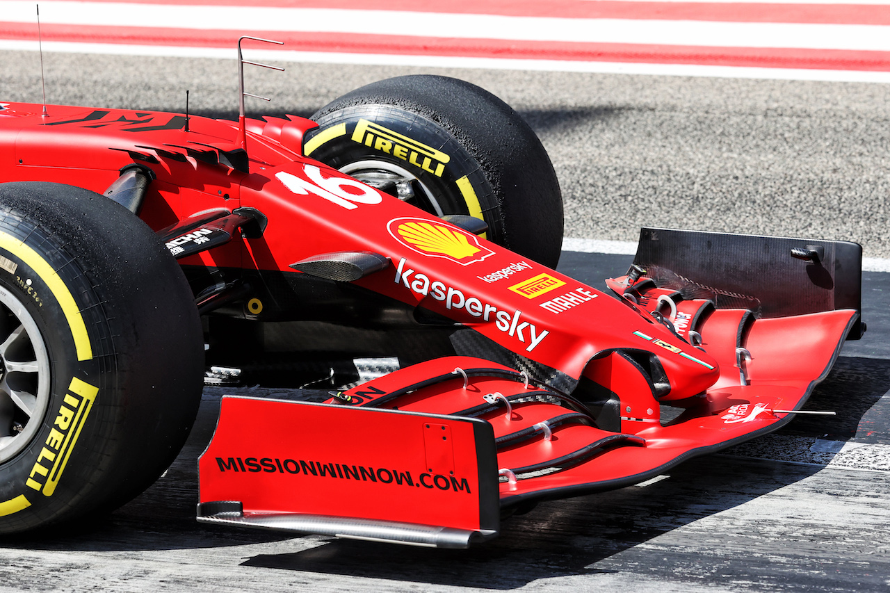 TEST BAHRAIN, Charles Leclerc (MON) Ferrari SF-21 - front wing.
14.03.2021. Formula 1 Testing, Sakhir, Bahrain, Day Three.
- www.xpbimages.com, EMail: requests@xpbimages.com © Copyright: Batchelor / XPB Images