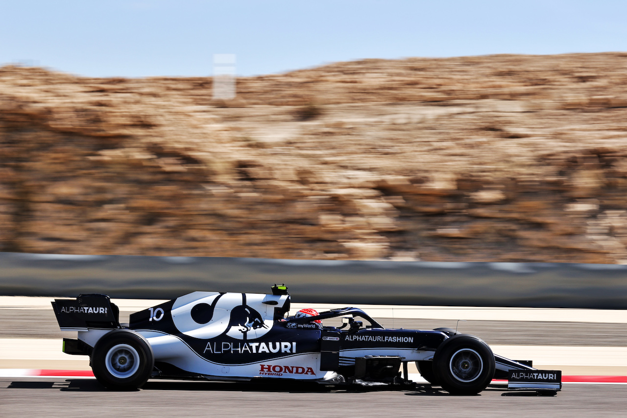 TEST BAHRAIN, Pierre Gasly (FRA) AlphaTauri AT02.
14.03.2021. Formula 1 Testing, Sakhir, Bahrain, Day Three.
- www.xpbimages.com, EMail: requests@xpbimages.com © Copyright: Batchelor / XPB Images