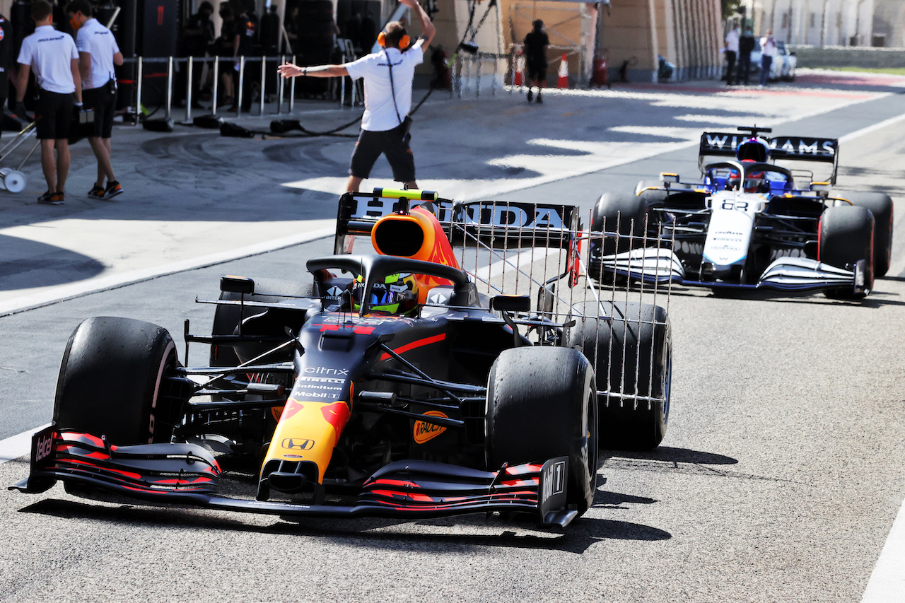 TEST BAHRAIN, Sergio Perez (MEX) Red Bull Racing RB16B running sensor equipment.
14.03.2021. Formula 1 Testing, Sakhir, Bahrain, Day Three.
- www.xpbimages.com, EMail: requests@xpbimages.com © Copyright: Moy / XPB Images