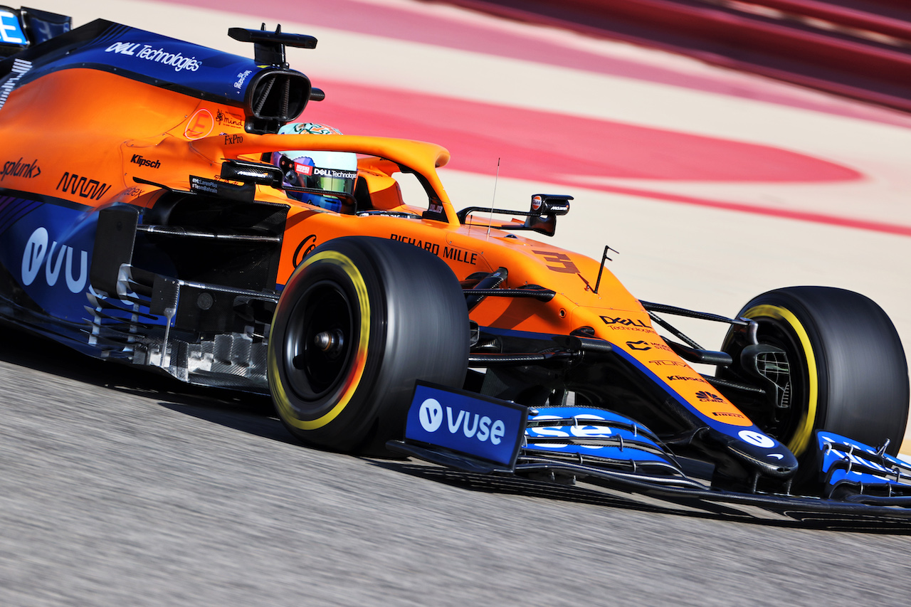 TEST BAHRAIN, Daniel Ricciardo (AUS) McLaren MCL35M.
14.03.2021. Formula 1 Testing, Sakhir, Bahrain, Day Three.
- www.xpbimages.com, EMail: requests@xpbimages.com © Copyright: Charniaux / XPB Images