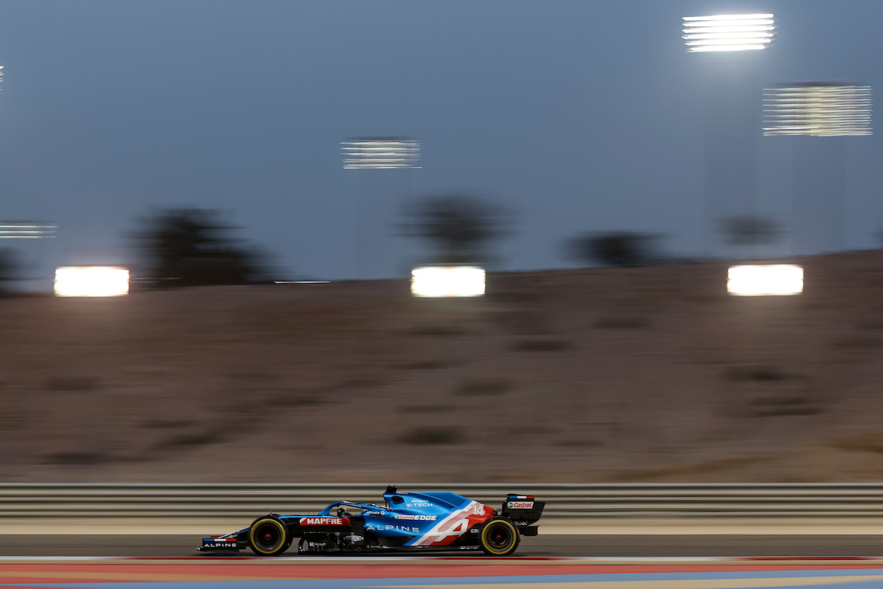 TEST BAHRAIN, Fernando Alonso (ESP), Alpine F1 Team 
13.03.2021. Formula 1 Testing, Sakhir, Bahrain, Day Two.
- www.xpbimages.com, EMail: requests@xpbimages.com © Copyright: Charniaux / XPB Images