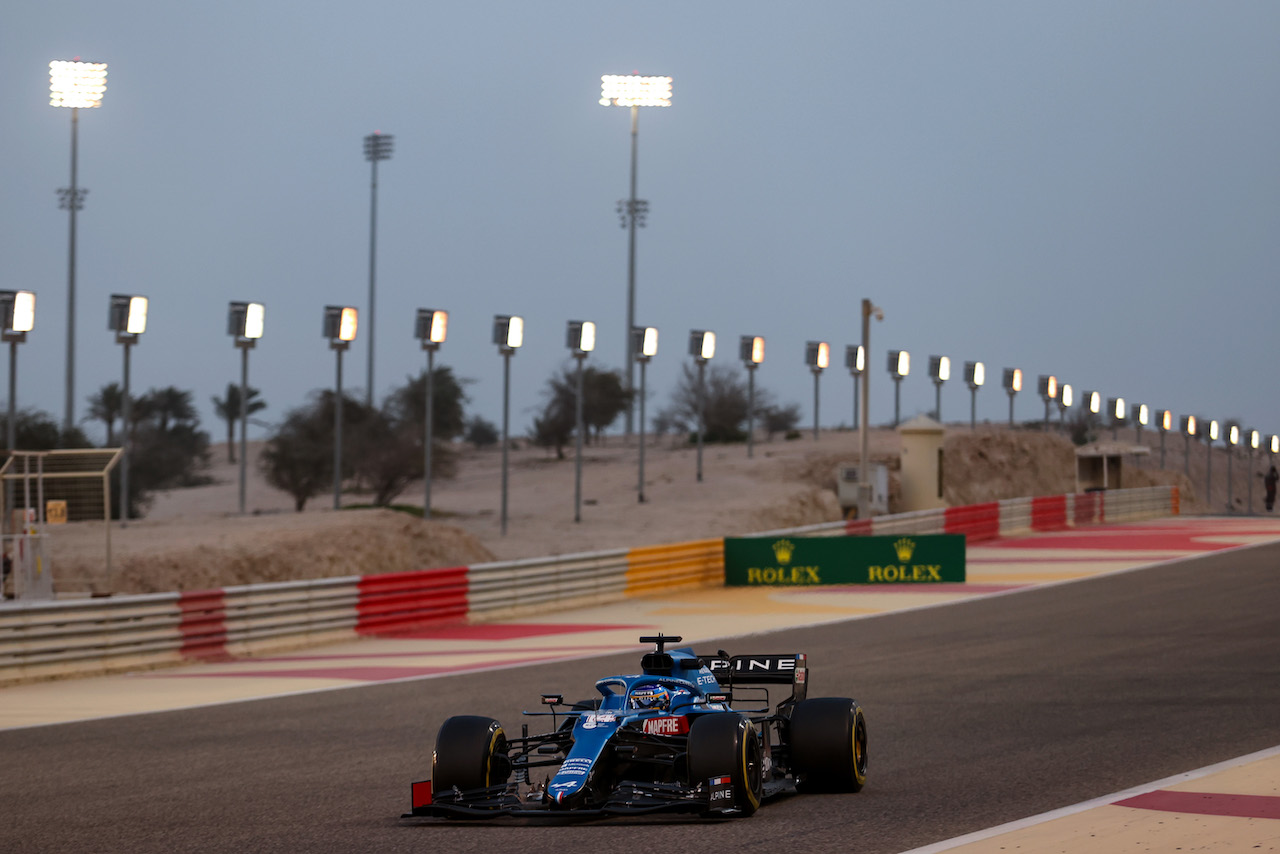 TEST BAHRAIN, Fernando Alonso (ESP), Alpine F1 Team 
13.03.2021. Formula 1 Testing, Sakhir, Bahrain, Day Two.
- www.xpbimages.com, EMail: requests@xpbimages.com ¬© Copyright: Charniaux / XPB Images