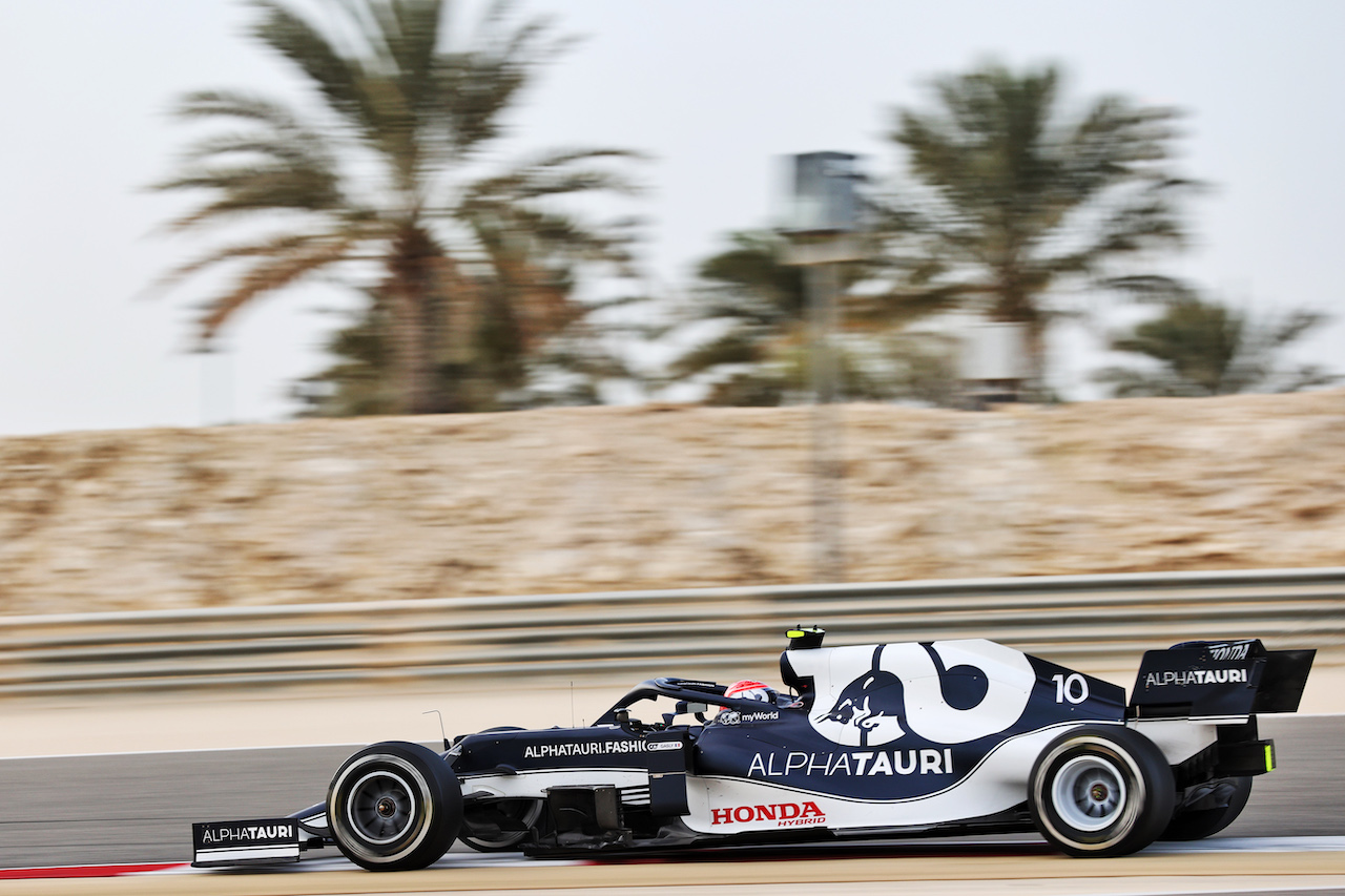 TEST BAHRAIN, Pierre Gasly (FRA) AlphaTauri AT02.
13.03.2021. Formula 1 Testing, Sakhir, Bahrain, Day Two.
- www.xpbimages.com, EMail: requests@xpbimages.com © Copyright: Batchelor / XPB Images