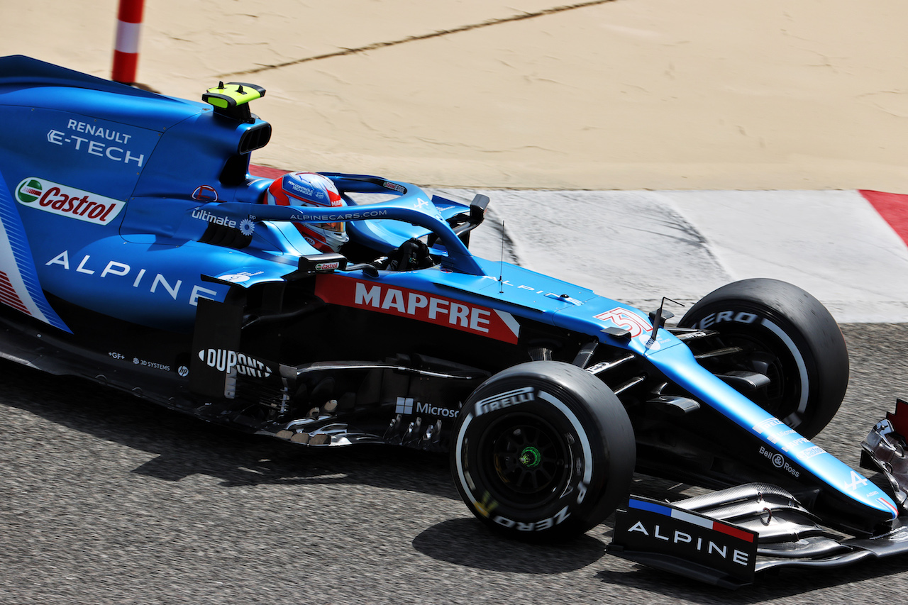 TEST BAHRAIN, Esteban Ocon (FRA) Alpine F1 Team A521.
12.03.2021. Formula 1 Testing, Sakhir, Bahrain, Day One.
- www.xpbimages.com, EMail: requests@xpbimages.com © Copyright: Batchelor / XPB Images