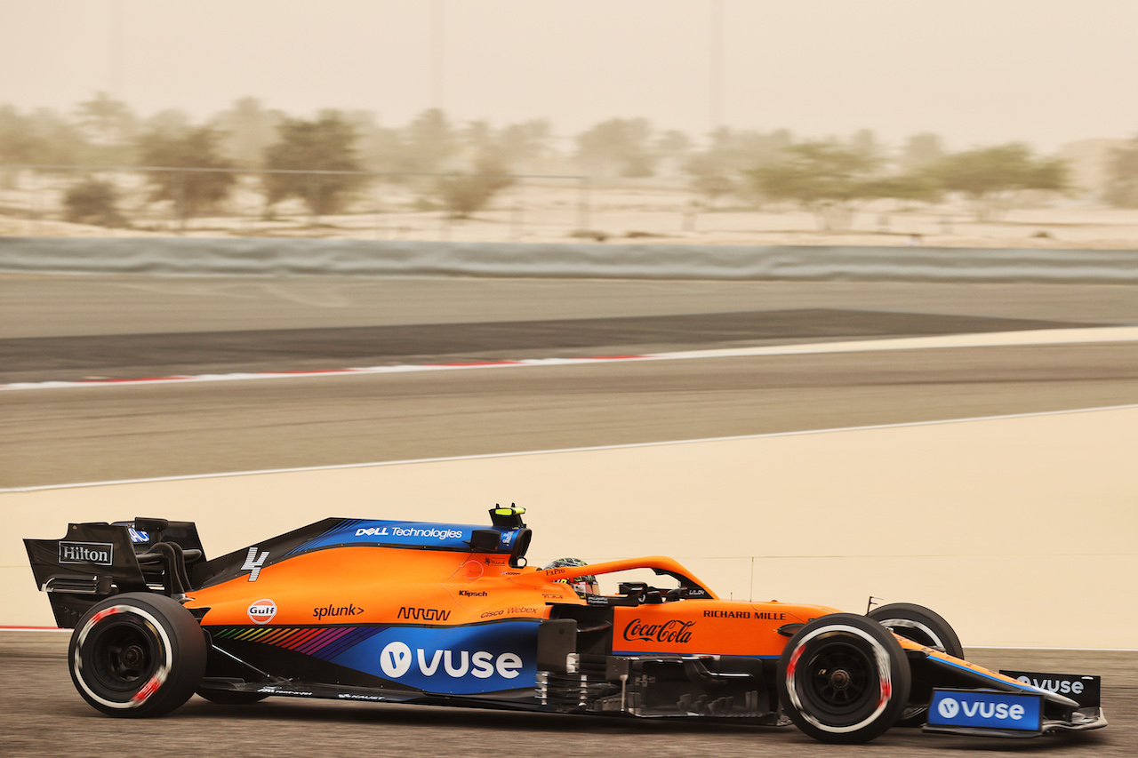 TEST BAHRAIN, Lando Norris (GBR) McLaren MCL35M.
12.03.2021. Formula 1 Testing, Sakhir, Bahrain, Day One.
- www.xpbimages.com, EMail: requests@xpbimages.com © Copyright: Batchelor / XPB Images