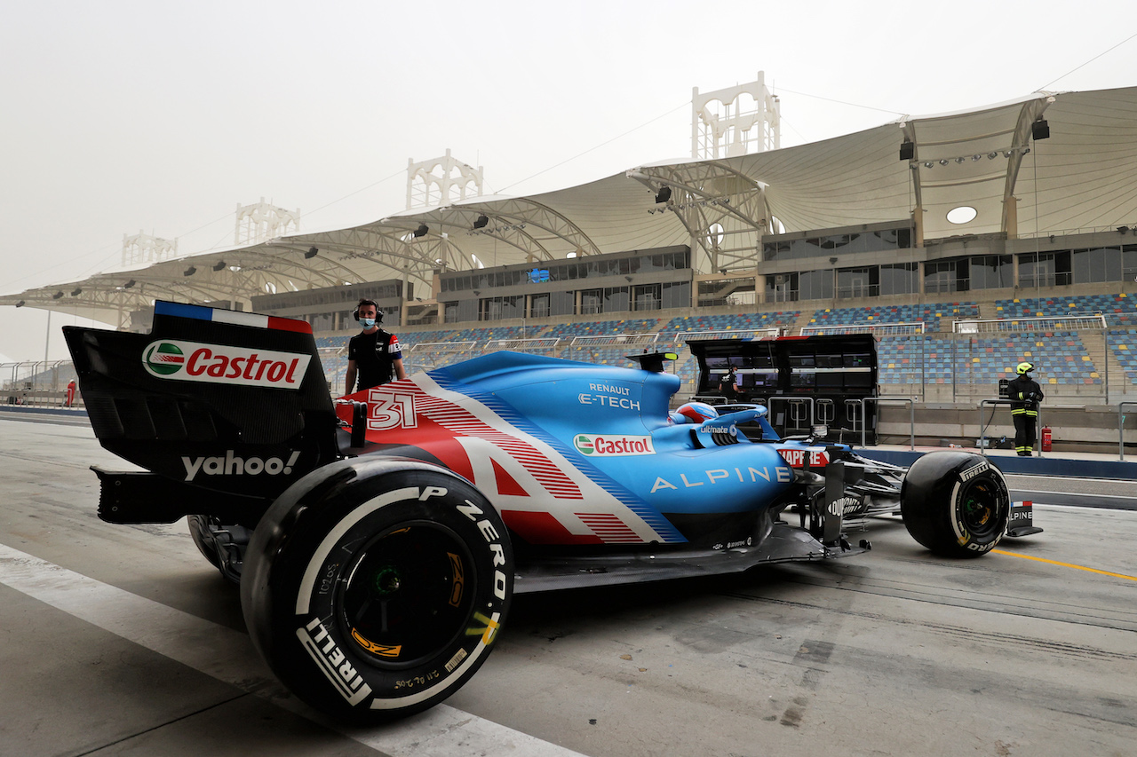 TEST BAHRAIN, Esteban Ocon (FRA) Alpine F1 Team A521.
12.03.2021. Formula 1 Testing, Sakhir, Bahrain, Day One.
- www.xpbimages.com, EMail: requests@xpbimages.com © Copyright: Moy / XPB Images