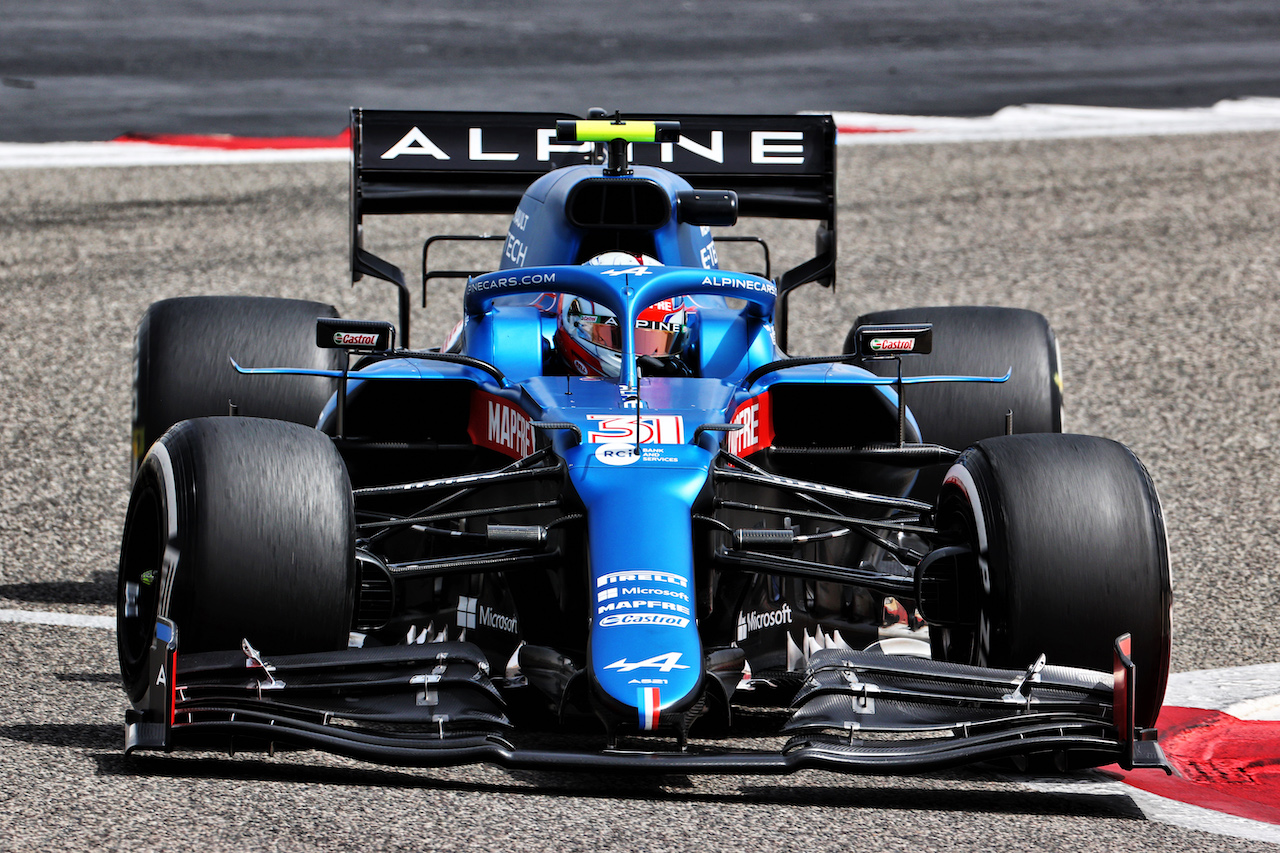 TEST BAHRAIN, Esteban Ocon (FRA) Alpine F1 Team A521.
12.03.2021. Formula 1 Testing, Sakhir, Bahrain, Day One.
- www.xpbimages.com, EMail: requests@xpbimages.com © Copyright: Batchelor / XPB Images