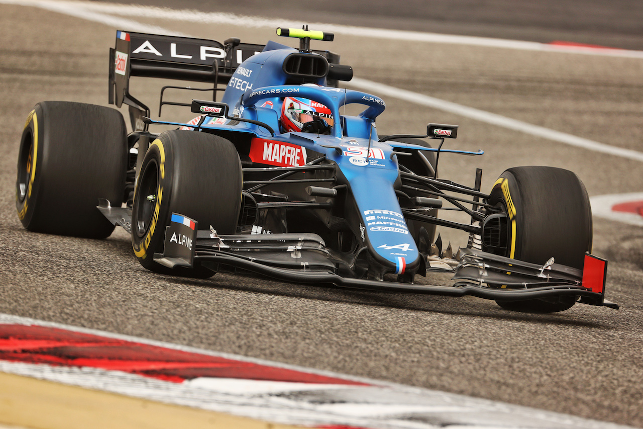 TEST BAHRAIN, Esteban Ocon (FRA) Alpine F1 Team A521.
12.03.2021. Formula 1 Testing, Sakhir, Bahrain, Day One.
- www.xpbimages.com, EMail: requests@xpbimages.com © Copyright: Charniaux / XPB Images