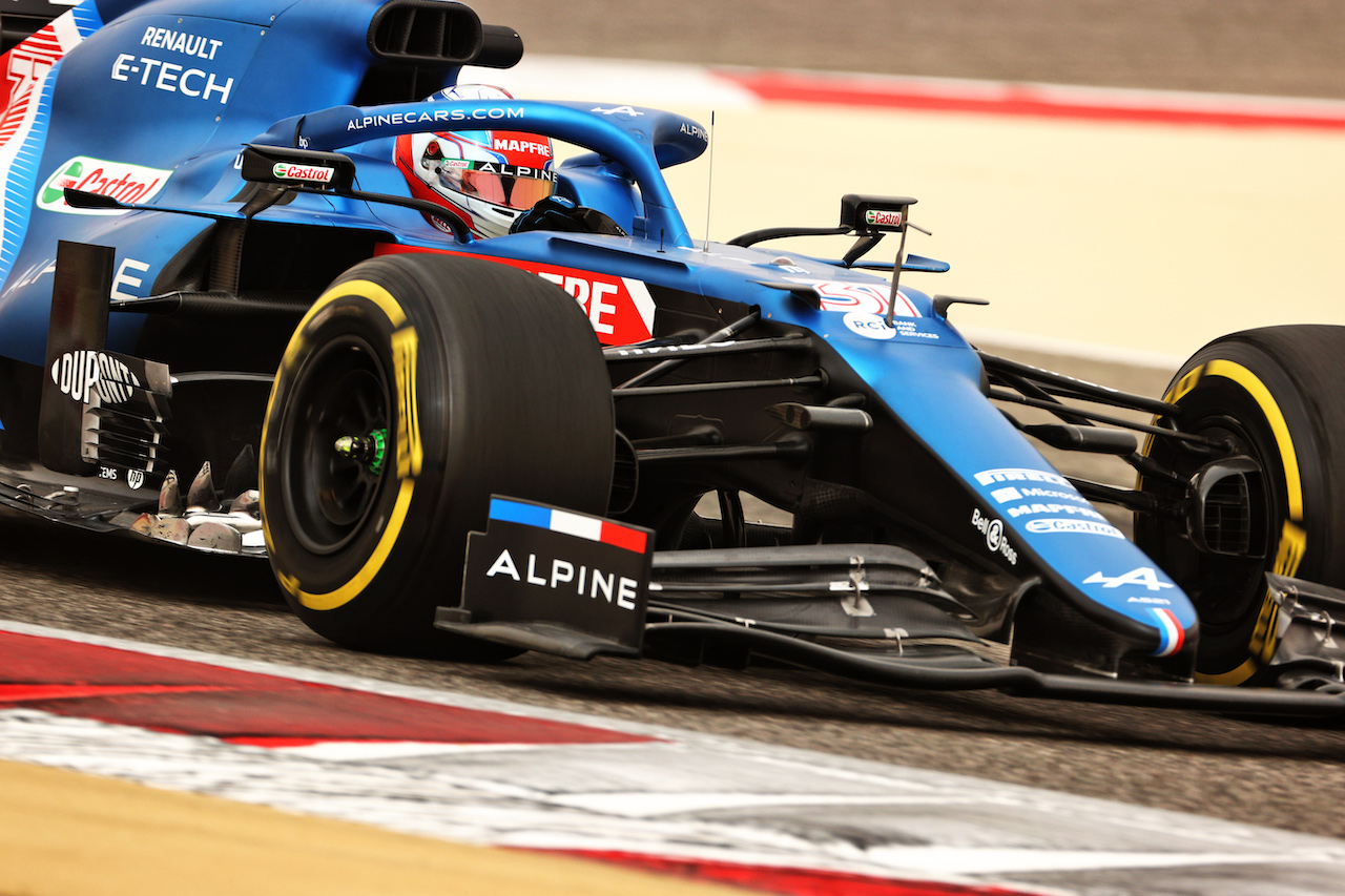 TEST BAHRAIN, Esteban Ocon (FRA) Alpine F1 Team A521.
12.03.2021. Formula 1 Testing, Sakhir, Bahrain, Day One.
- www.xpbimages.com, EMail: requests@xpbimages.com © Copyright: Charniaux / XPB Images