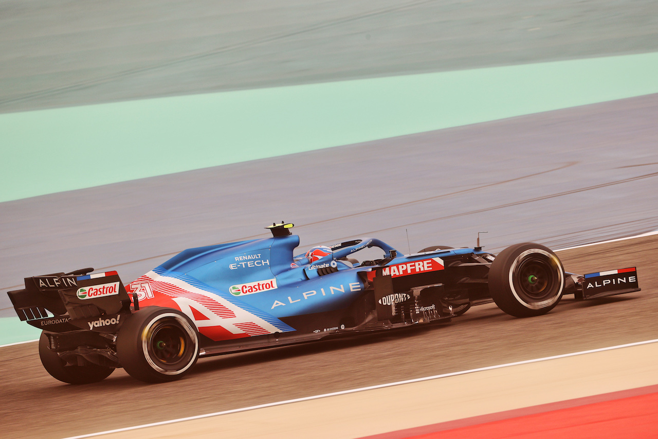 TEST BAHRAIN, Esteban Ocon (FRA) Alpine F1 Team A521.
12.03.2021. Formula 1 Testing, Sakhir, Bahrain, Day One.
- www.xpbimages.com, EMail: requests@xpbimages.com © Copyright: Charniaux / XPB Images