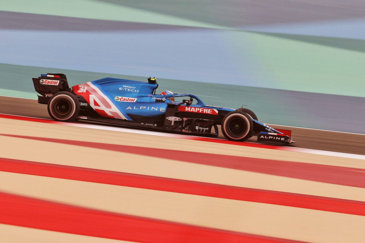 TEST BAHRAIN, Esteban Ocon (FRA) Alpine F1 Team A521.
12.03.2021. Formula 1 Testing, Sakhir, Bahrain, Day One.
- www.xpbimages.com, EMail: requests@xpbimages.com © Copyright: Charniaux / XPB Images