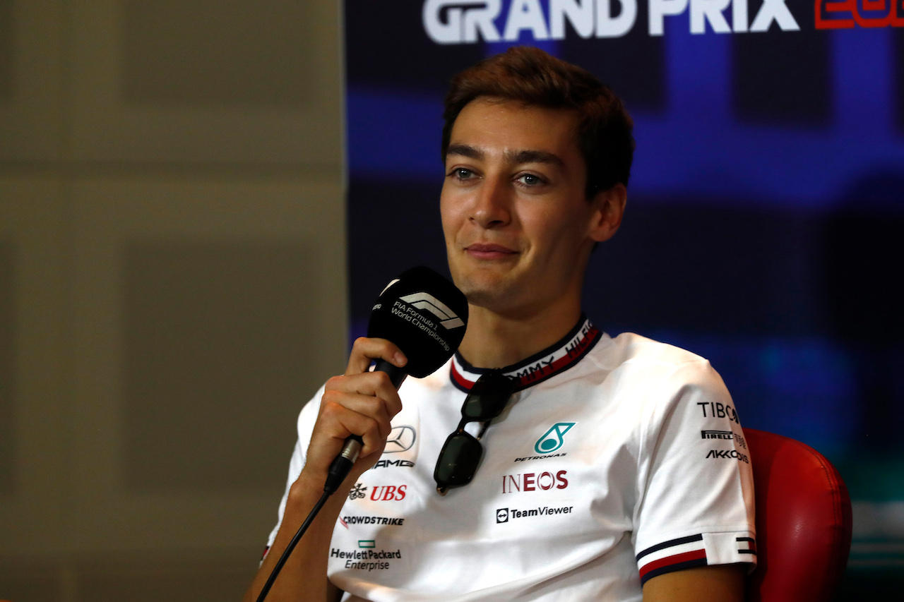 GP ABU DHABI, George Russell (GBR) Mercedes AMG F1 in the FIA Press Conference.
17.11.2022. Formula 1 World Championship, Rd 22, Abu Dhabi Grand Prix, Yas Marina Circuit, Abu Dhabi, Preparation Day.
- www.xpbimages.com, EMail: requests@xpbimages.com © Copyright: XPB Images