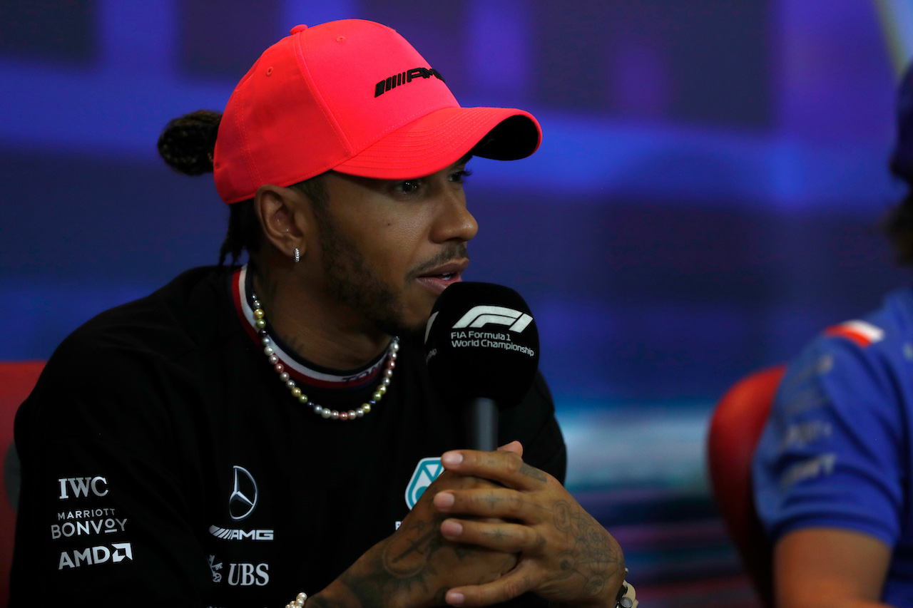 GP ABU DHABI, Lewis Hamilton (GBR) Mercedes AMG F1 in the FIA Press Conference.
17.11.2022. Formula 1 World Championship, Rd 22, Abu Dhabi Grand Prix, Yas Marina Circuit, Abu Dhabi, Preparation Day.
- www.xpbimages.com, EMail: requests@xpbimages.com © Copyright: XPB Images