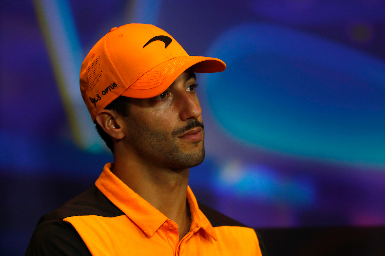 GP ABU DHABI, Daniel Ricciardo (AUS) McLaren in the FIA Press Conference.
17.11.2022. Formula 1 World Championship, Rd 22, Abu Dhabi Grand Prix, Yas Marina Circuit, Abu Dhabi, Preparation Day.
- www.xpbimages.com, EMail: requests@xpbimages.com © Copyright: XPB Images
