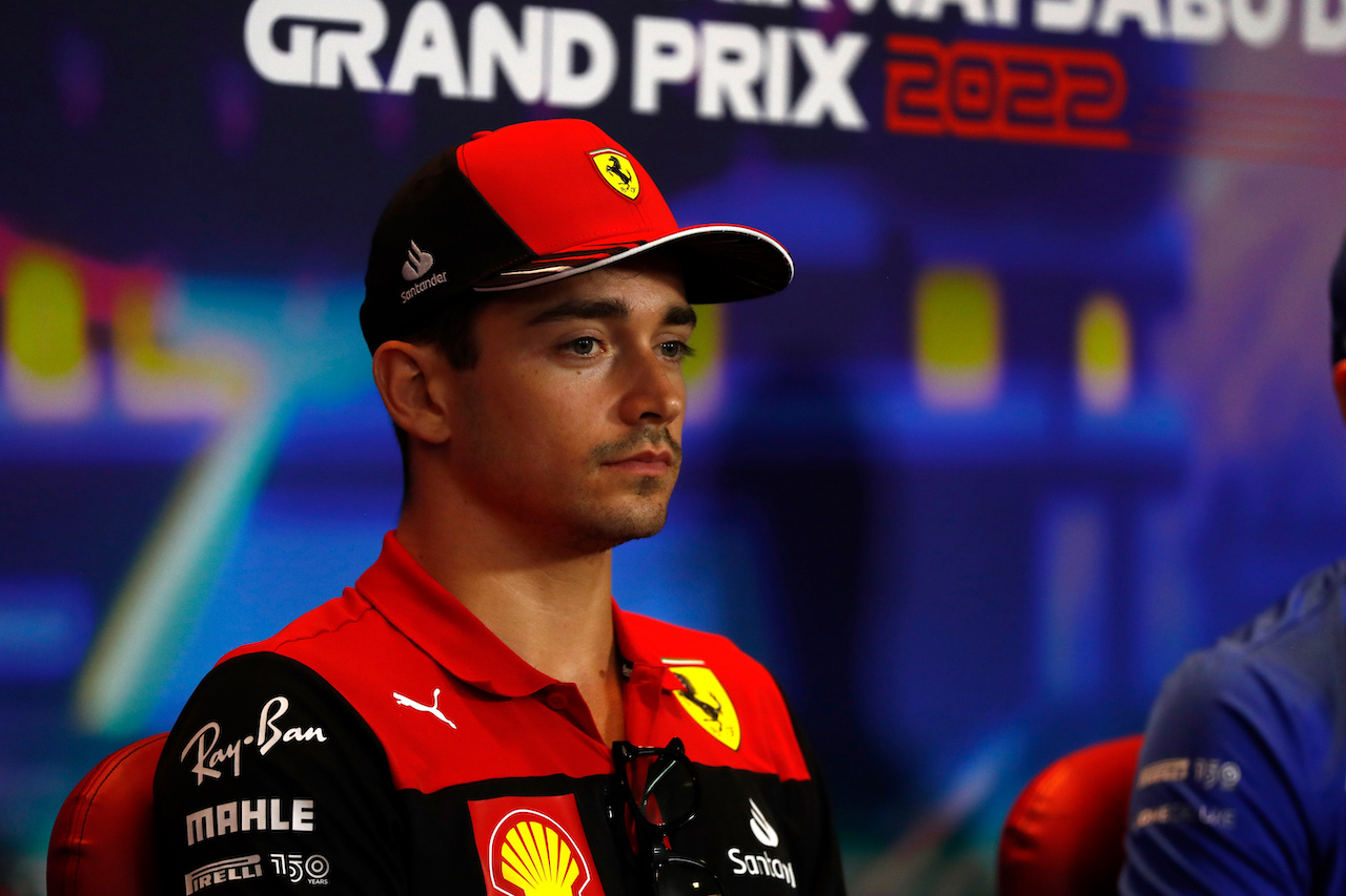 GP ABU DHABI, Charles Leclerc (MON) Ferrari in the FIA Press Conference.
17.11.2022. Formula 1 World Championship, Rd 22, Abu Dhabi Grand Prix, Yas Marina Circuit, Abu Dhabi, Preparation Day.
- www.xpbimages.com, EMail: requests@xpbimages.com © Copyright: XPB Images