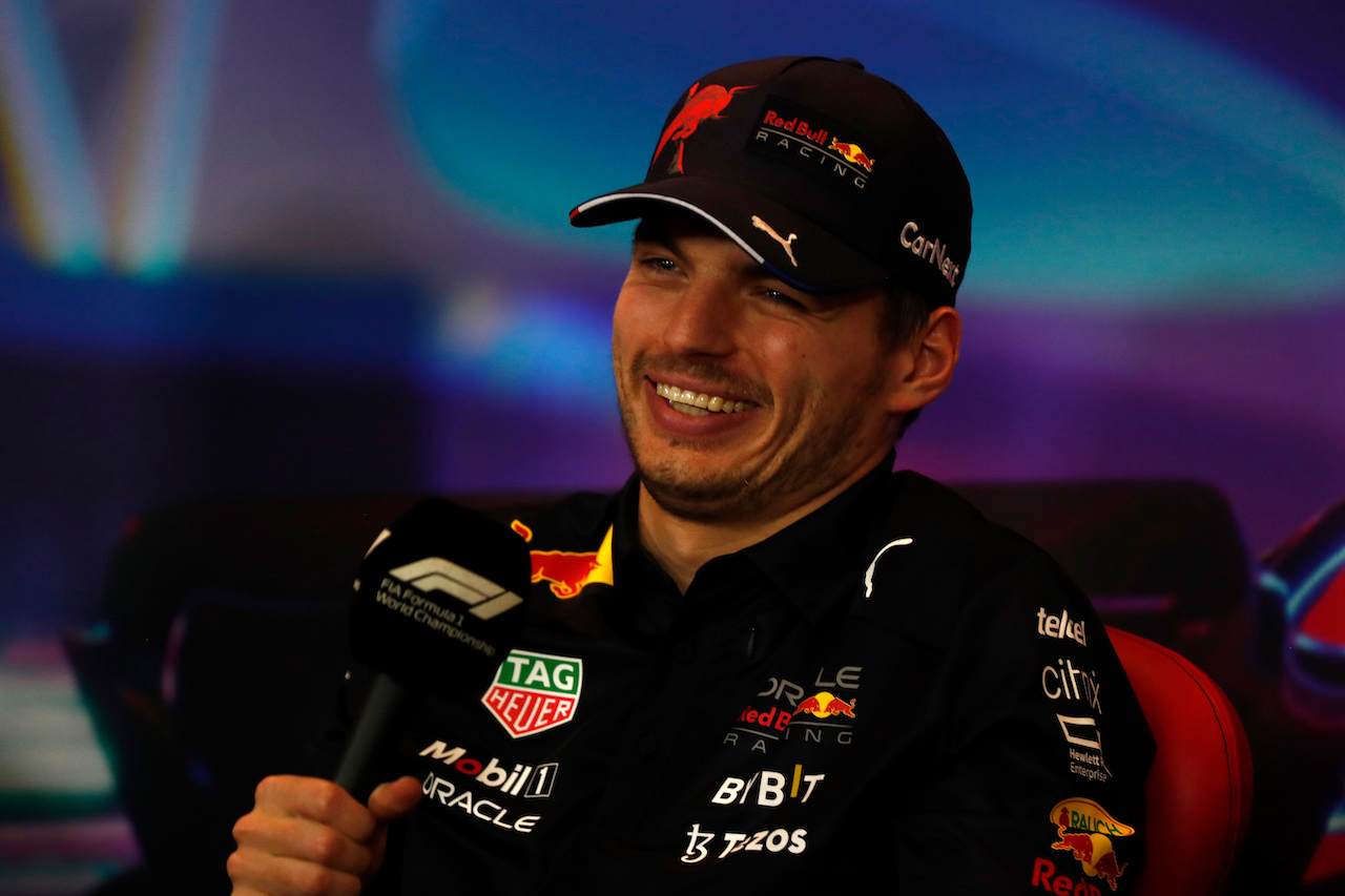 GP ABU DHABI, Max Verstappen (NLD) Red Bull Racing in the FIA Press Conference.
17.11.2022. Formula 1 World Championship, Rd 22, Abu Dhabi Grand Prix, Yas Marina Circuit, Abu Dhabi, Preparation Day.
- www.xpbimages.com, EMail: requests@xpbimages.com © Copyright: XPB Images