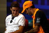 GP ABU DHABI, (L to R): George Russell (GBR) Mercedes AMG F1 with Daniel Ricciardo (AUS) McLaren, in the FIA Press Conference.
17.11.2022. Formula 1 World Championship, Rd 22, Abu Dhabi Grand Prix, Yas Marina Circuit, Abu Dhabi, Preparation Day.
- www.xpbimages.com, EMail: requests@xpbimages.com © Copyright: XPB Images