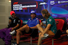 GP ABU DHABI, Sebastian Vettel (GER) Aston Martin F1 Team with Fernando Alonso (ESP) Alpine F1 Team e Lewis Hamilton (GBR) Mercedes AMG F1 in the FIA Press Conference.
17.11.2022. Formula 1 World Championship, Rd 22, Abu Dhabi Grand Prix, Yas Marina Circuit, Abu Dhabi, Preparation Day.
- www.xpbimages.com, EMail: requests@xpbimages.com © Copyright: XPB Images